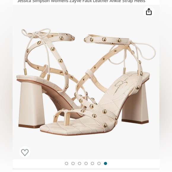 Jessica Simpson Womens Zayve Faux Leather Ankle Strap Heels - Picture 3 of 4